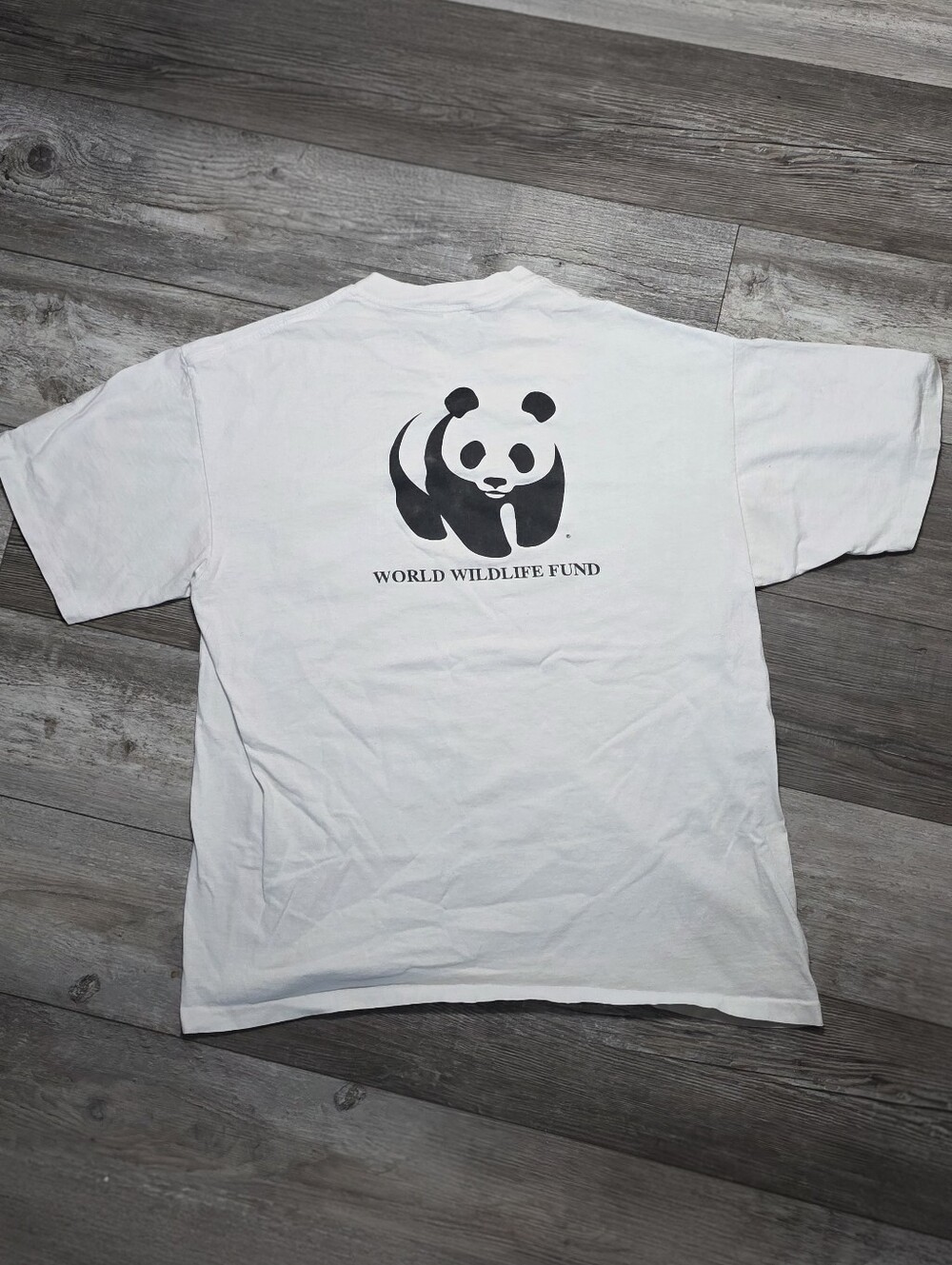 Sof Tee Single Stitch Vintage World Wildlife Fund Panda Graphic Tee Shirt Sz Lg